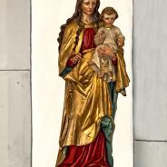 Muttergottes mit Jesuskind (Chorschulterwand rechts)