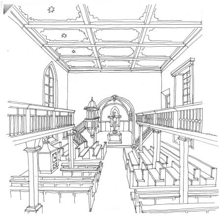 Rekonstruktionszeichnung von Prof. Hans-Jürgen Frank (2007)